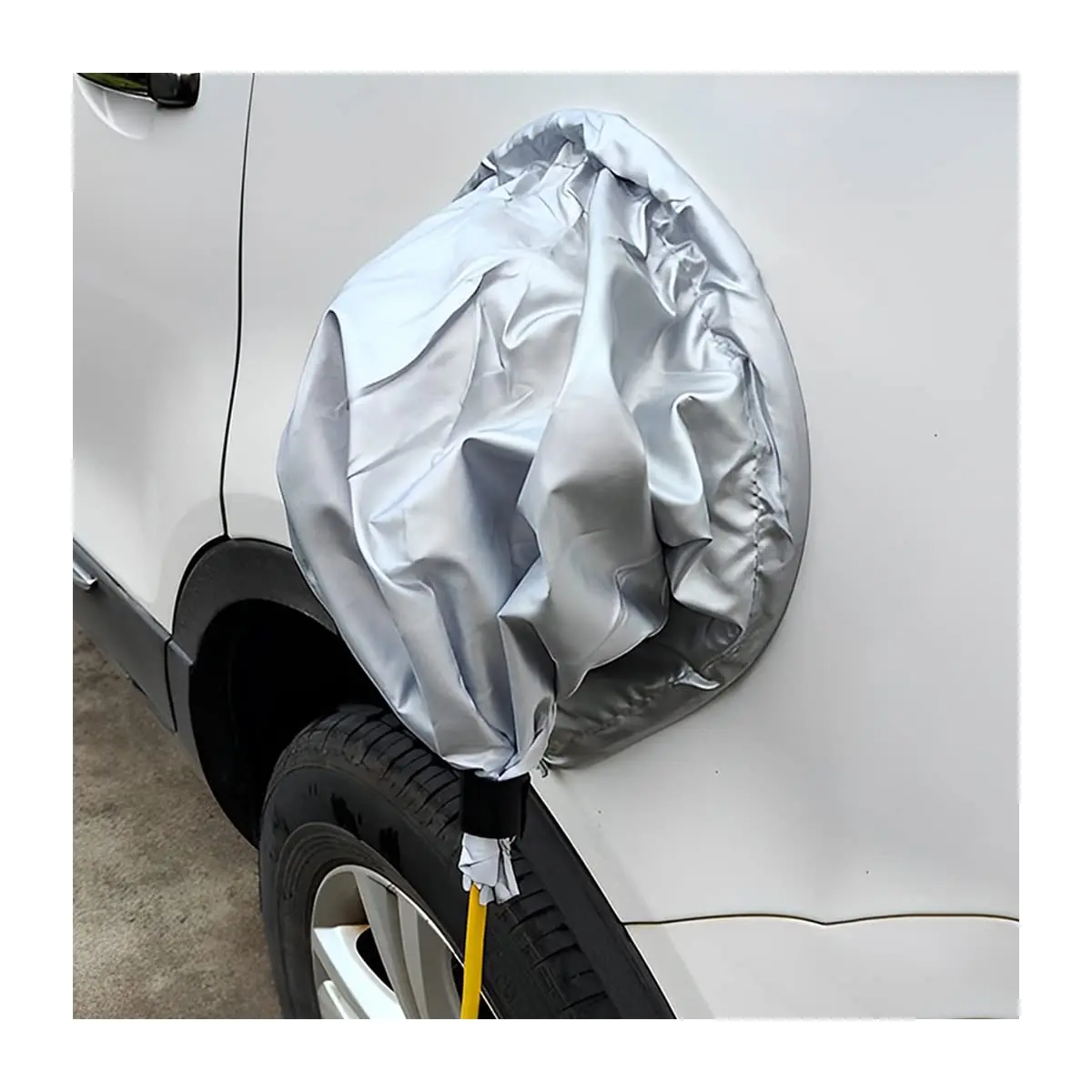 Moioee EV Charger Plug Port Cover Silver | Waterproof Outdoor EV Charger Cover for Electric Vehicles - main product image