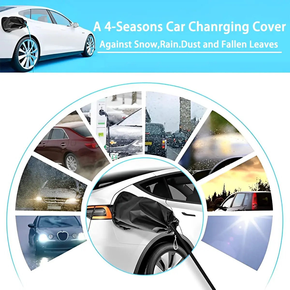 Moioee EV Charger Plug Port Cover Black | Waterproof Outdoor EV Charger Cover for Electric Cars - view 6