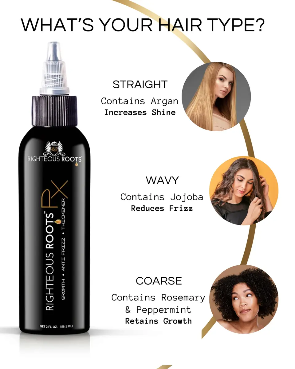 Righteous Roots Rx Hair Oil - Growth Booster, Anti-Frizz & Thickener for Curly, Wavy, Natural Hair (2 fl OZ) - view 6