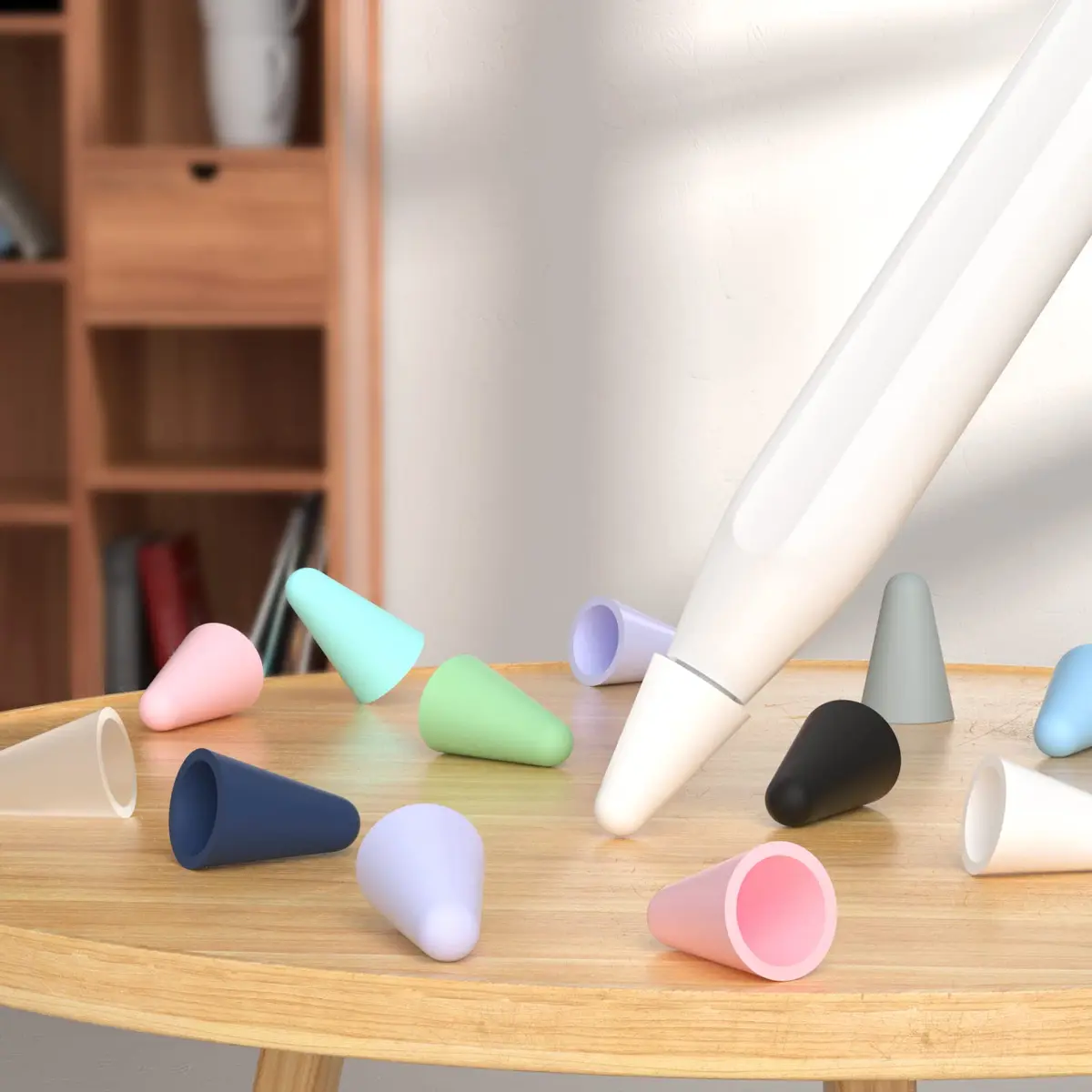 JOOSKO Milk White Silicone Nib Protectors for Apple Pencil 50 Pack | Noise-Free Drawing - view 5
