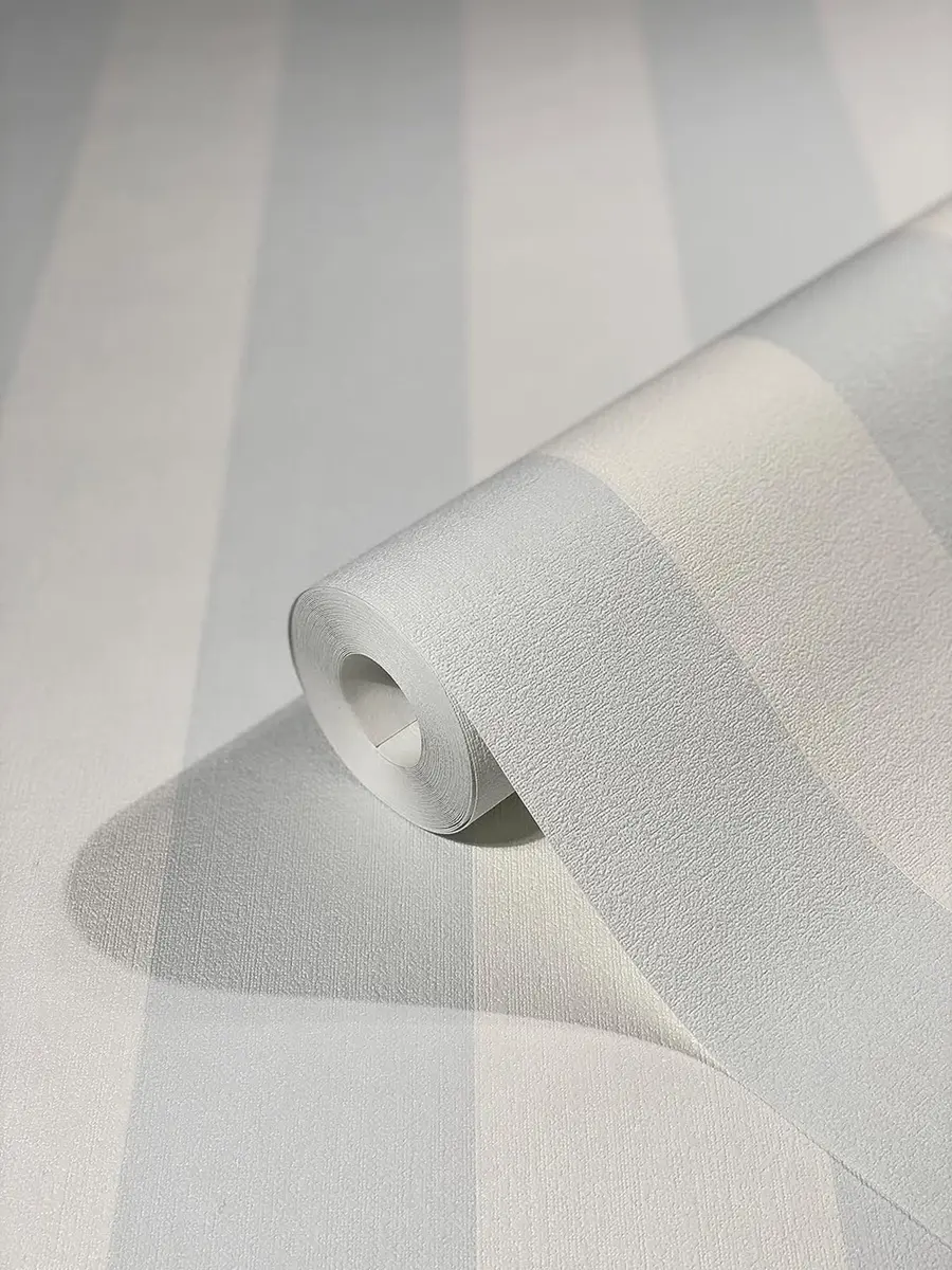 WALLCOVER Non-Woven Wallpaper Blue Stripes 10.05 x 0.53 m | Modern Block Stripe Design - main product image