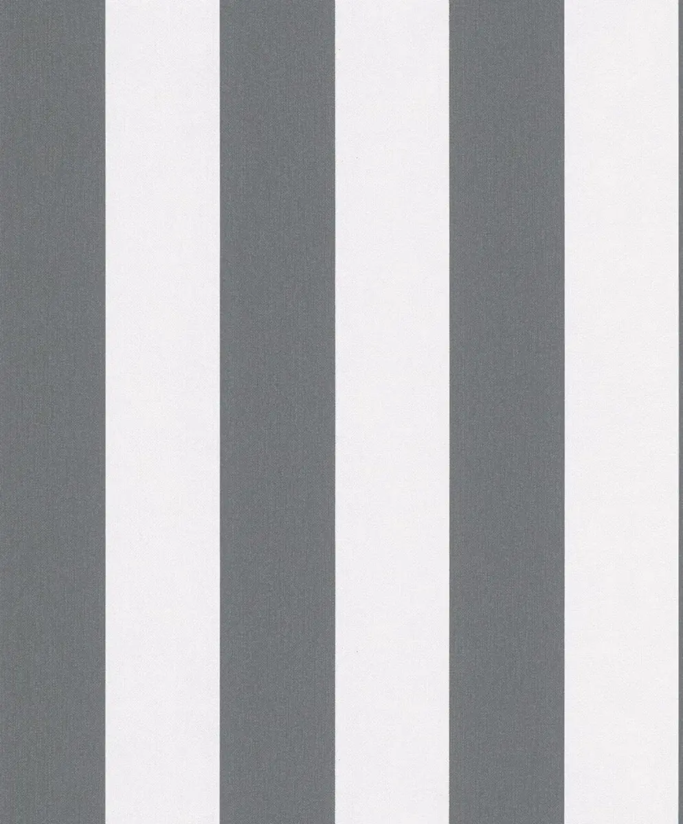 WALLCOVER Non-Woven Wallpaper Black Stripes 10.05 x 0.53 m | Modern Block Stripe Design for Home & Office - view 3
