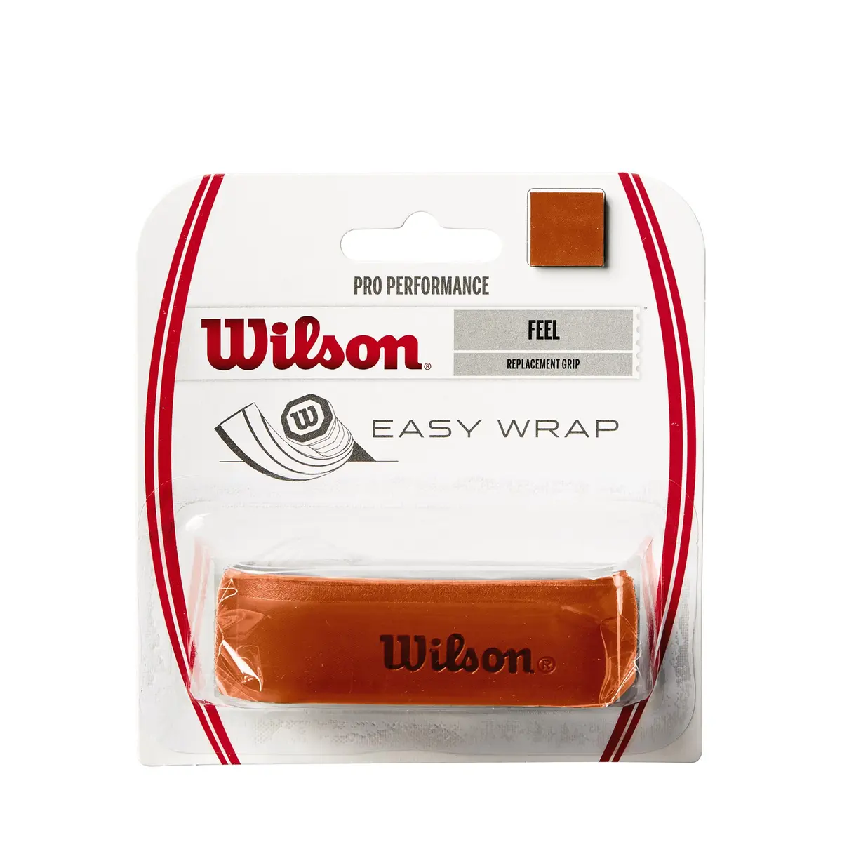 WILSON Pro Performance Replacement Tennis Grip - Brown | Soft, Tacky, Easy Wrap for Professional Feel - main product image