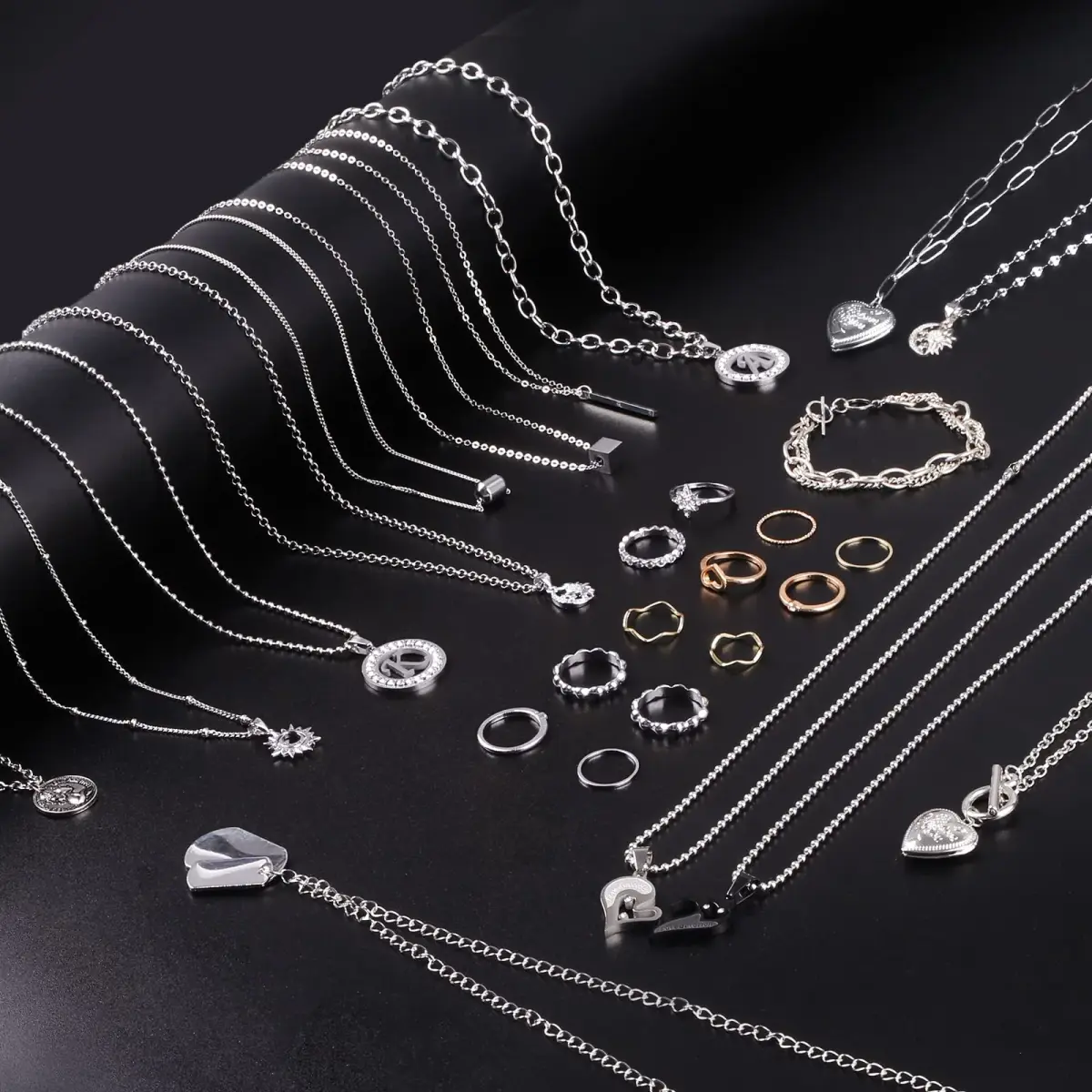 Ecoofor Stainless Steel Jewelry Chain Set with Jump Rings & Clasps | 270.6 meters (95.1 ft) Silver - view 5