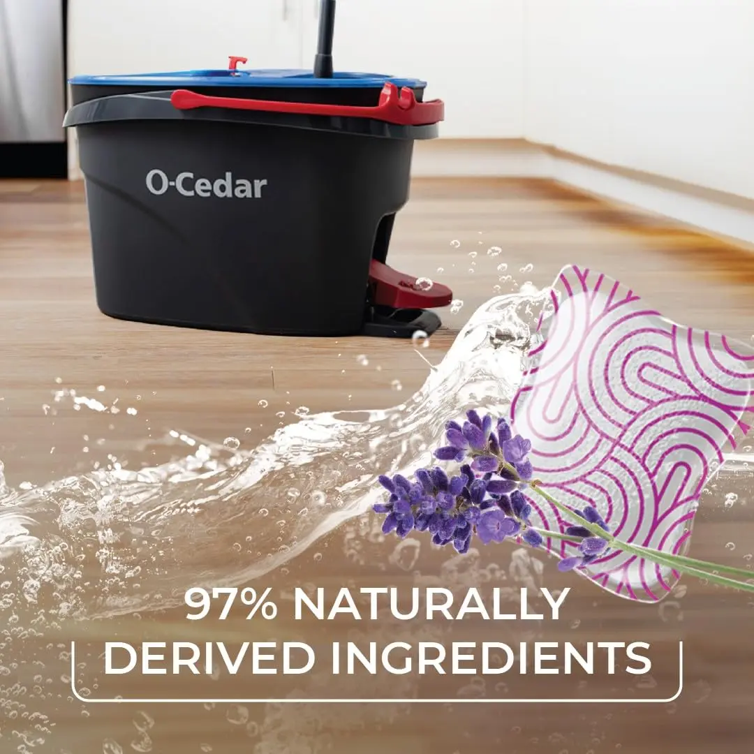 O-Cedar PACS Hard Floor Cleaner Lavender Scent 10ct (1-Pack) | Made with Naturally-Derived Ingredients - view 3