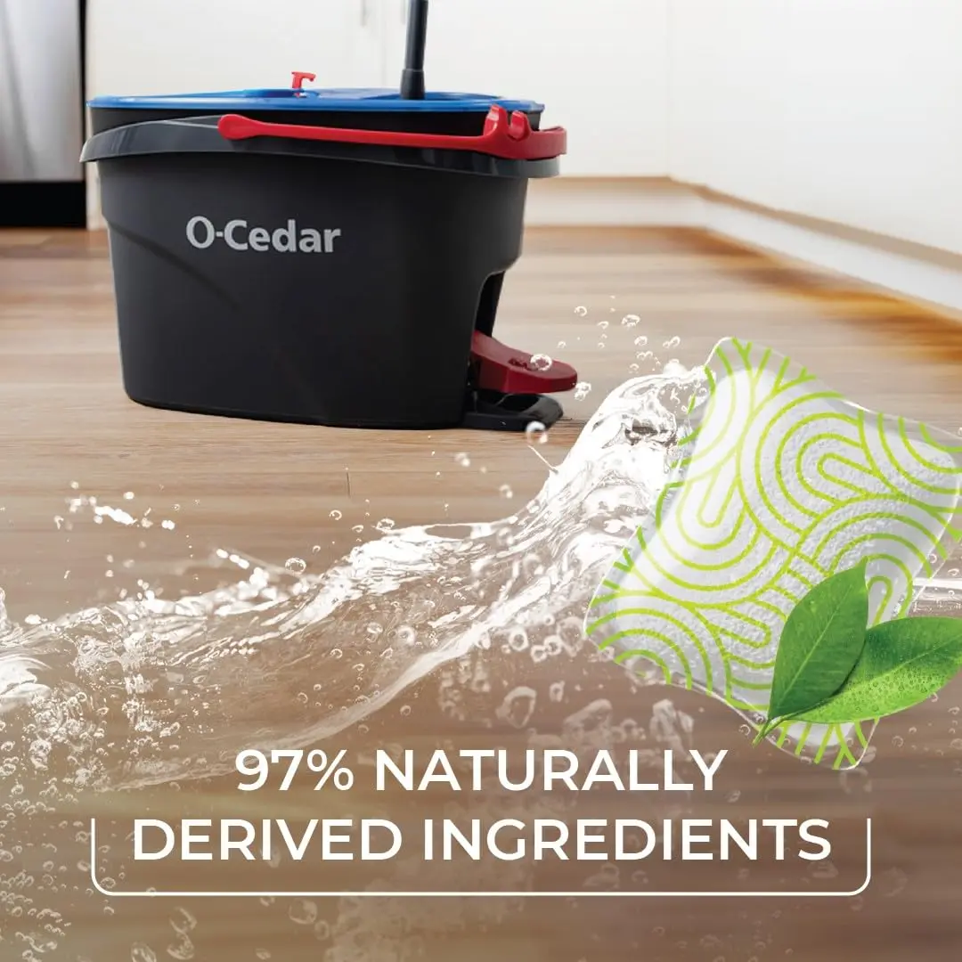 O-Cedar PACS Floor Cleaner Crisp Citrus Scent 10 Count (1.6 Gallons per PAC) | Enzyme-Powered Pods for Streak-Free Cleaning - view 3
