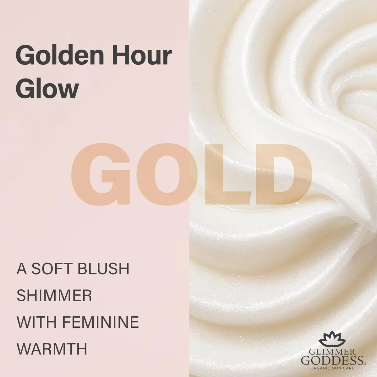 GLIMMER GODDESS Body Shimmer Butter for Glowing Skin, Gold Sexy, 2oz | Customizable luminous glow, deep moisture, buildable shimmer, all skin types - view 5