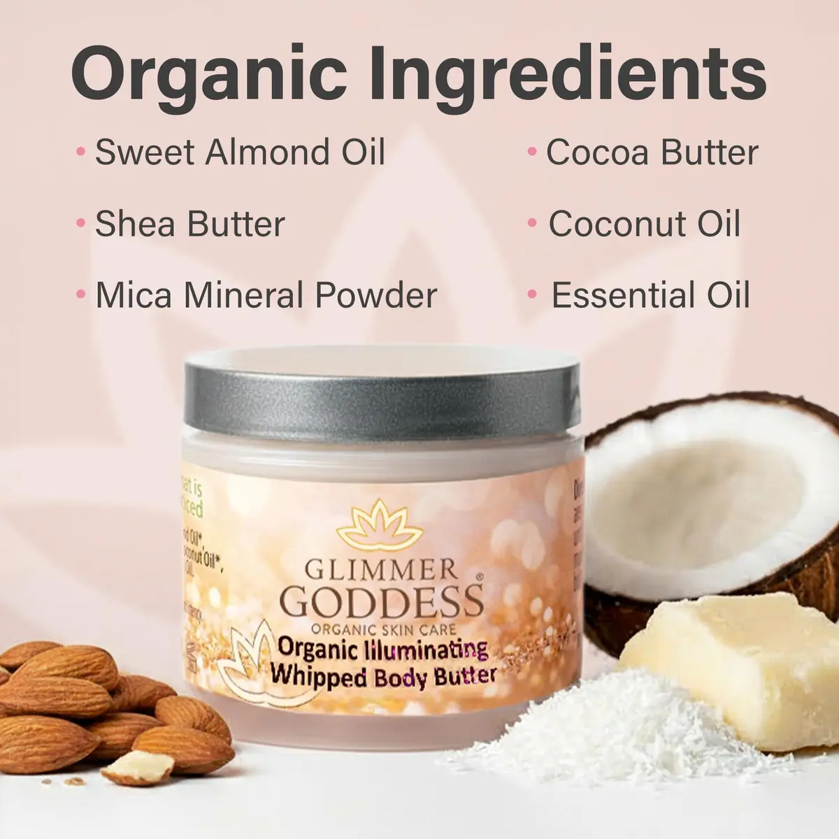 GLIMMER GODDESS Body Shimmer Butter for Glowing Skin, Gold Sexy, 2oz | Customizable luminous glow, deep moisture, buildable shimmer, all skin types - view 2