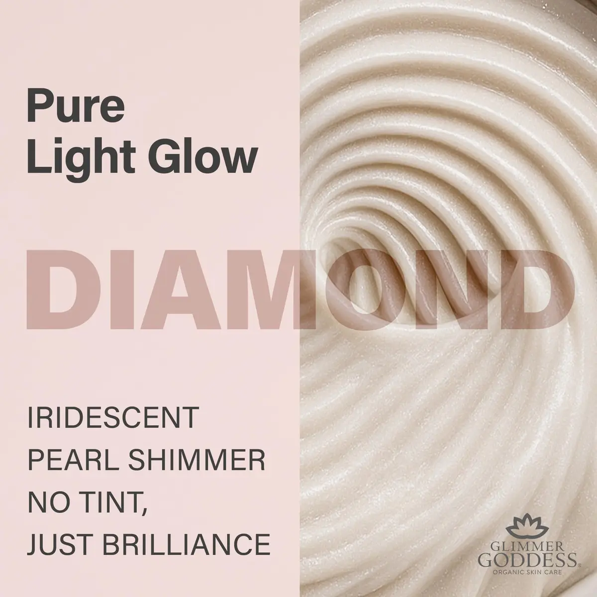 GLIMMER GODDESS Body Shimmer Butter for Glowing Skin, Diamond Super, 2oz | Customizable luminous glow, deep moisture & shimmer control - view 5