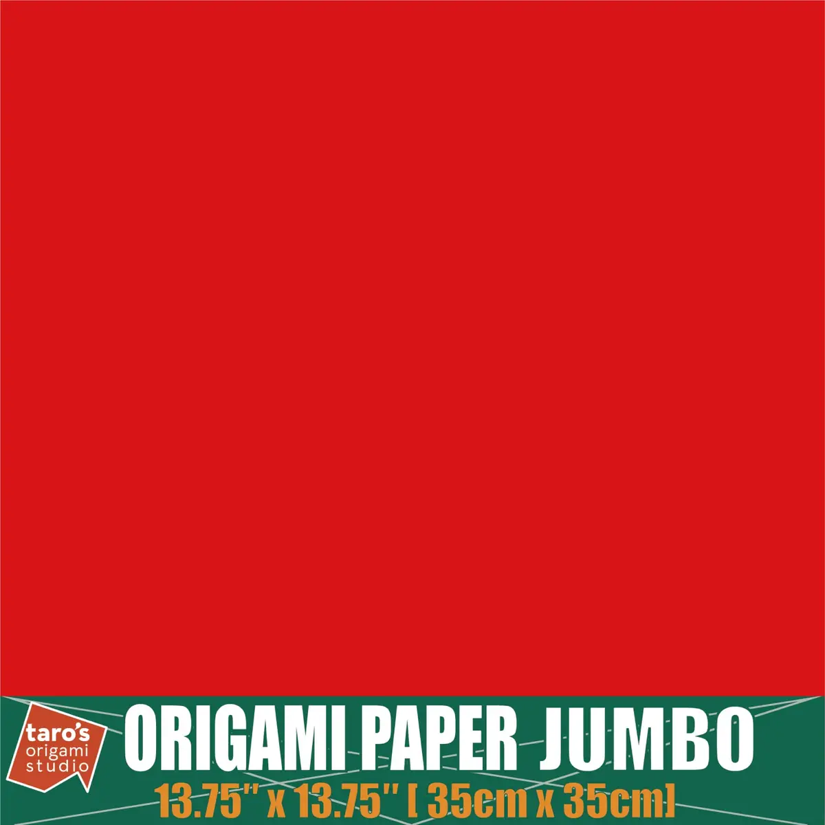 Taro's Origami Studio Jumbo Red Origami Paper 35cm (13.75 Inch) 25 Sheets | Easy Fold Premium Japanese Paper - view 2