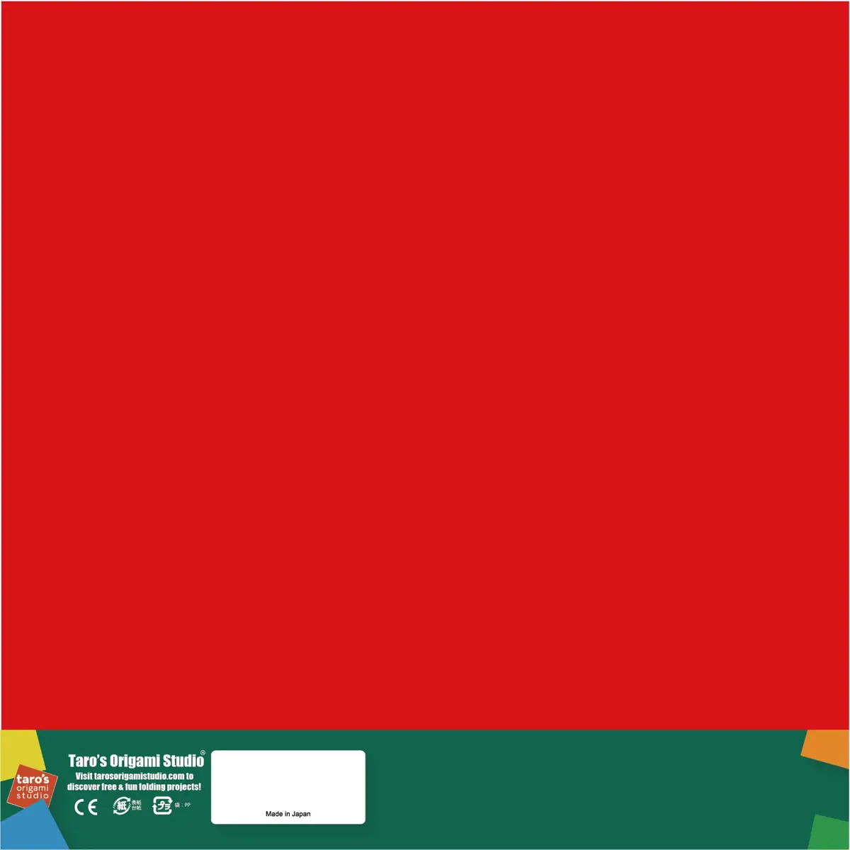 Taro's Origami Studio Jumbo Red Origami Paper 35cm (13.75 Inch) 25 Sheets | Easy Fold Premium Japanese Paper - view 3