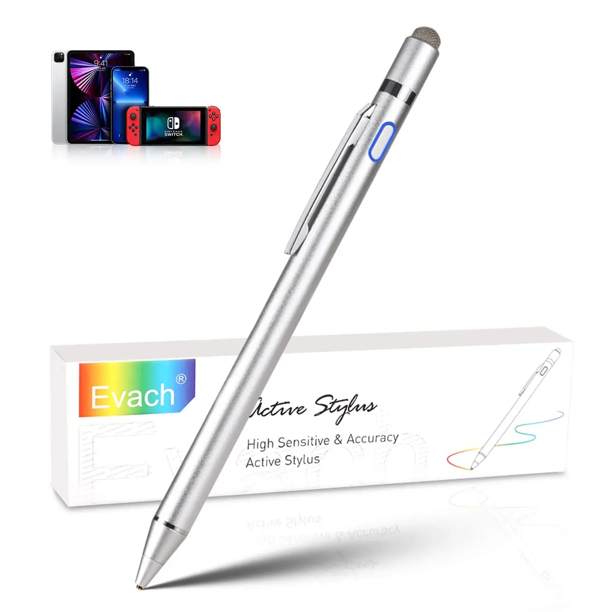 EVACH Stylus Pen for Samsung Galaxy Tab A11/A9/A8/A7 | 1.5mm Ultra Fine Tip, Durable Aluminum, Portable - main product image