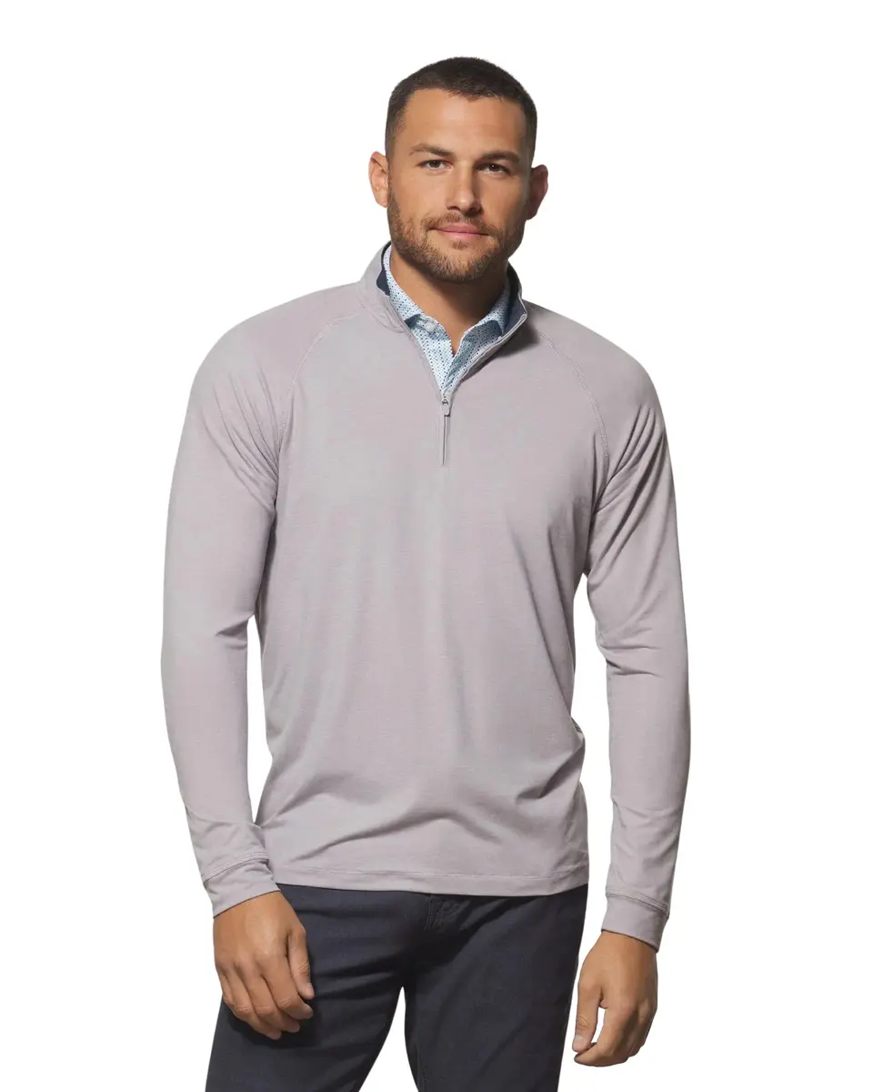 johnnie-O Freeborne Performance 1/4 Zip Pullover Seal/L | Lightweight, Stretch, Moisture-Wicking for Men - main product image