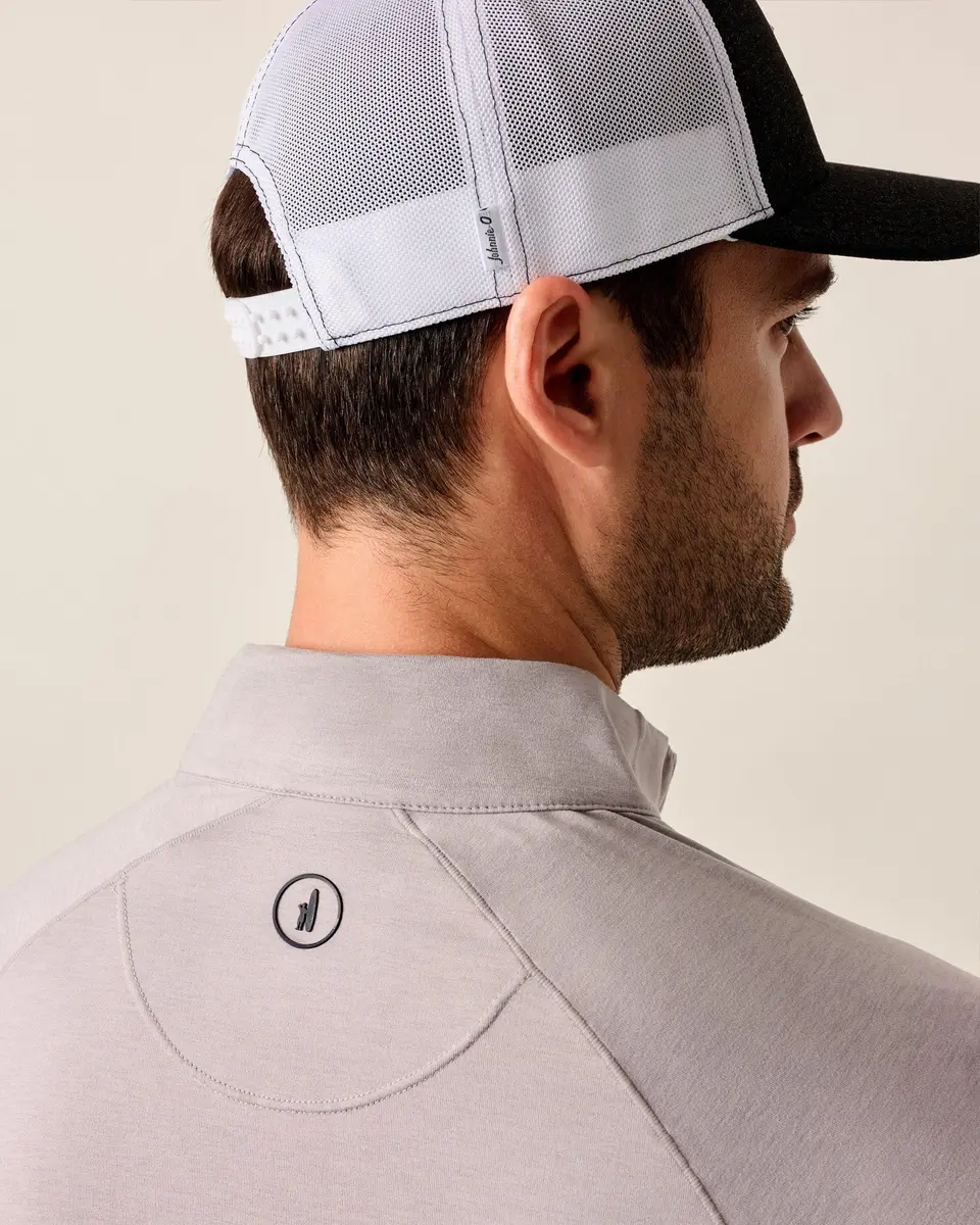 johnnie-O Freeborne Performance 1/4 Zip Pullover Seal/L | Lightweight, Stretch, Moisture-Wicking for Men - view 3
