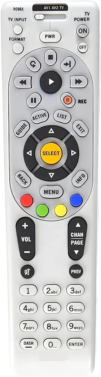 BUCK TAPE AS TOUGH AS A BUCK DirecTV RC66RX IR/RF Universal Remote Control | Programmable, Extended Range, Ergonomic Design - main product image