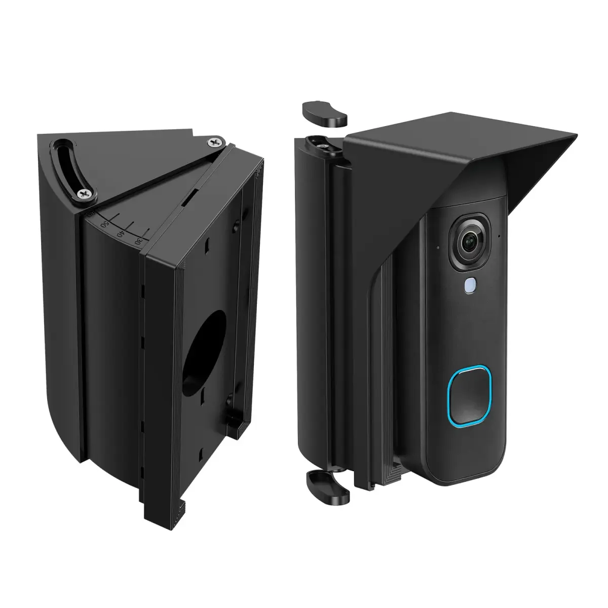 OLAIKE Adjustable Doorbell Angle Mount 30-60 Degree | Fits Ring, Nest, Blink Video Doorbells | 7.6cm (3in) Width - main product image