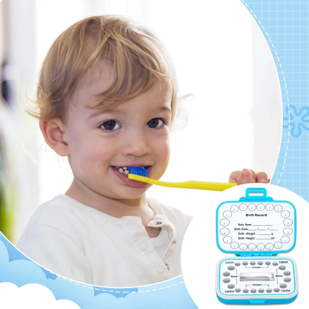 Caffox Tooth Keepsake Box for Kids | Baby Teeth Storage & First Tooth Container - view 6