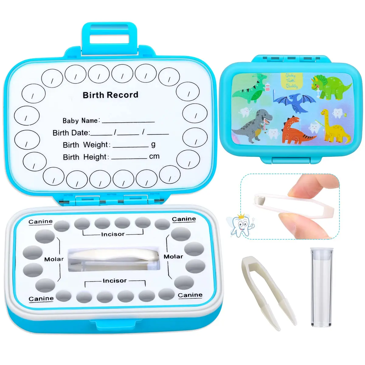 Caffox Tooth Keepsake Box for Kids | Baby Teeth Storage & First Tooth Container - view 8