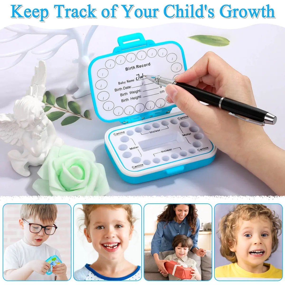 Caffox Tooth Keepsake Box for Kids | Baby Teeth Storage & First Tooth Container - view 3