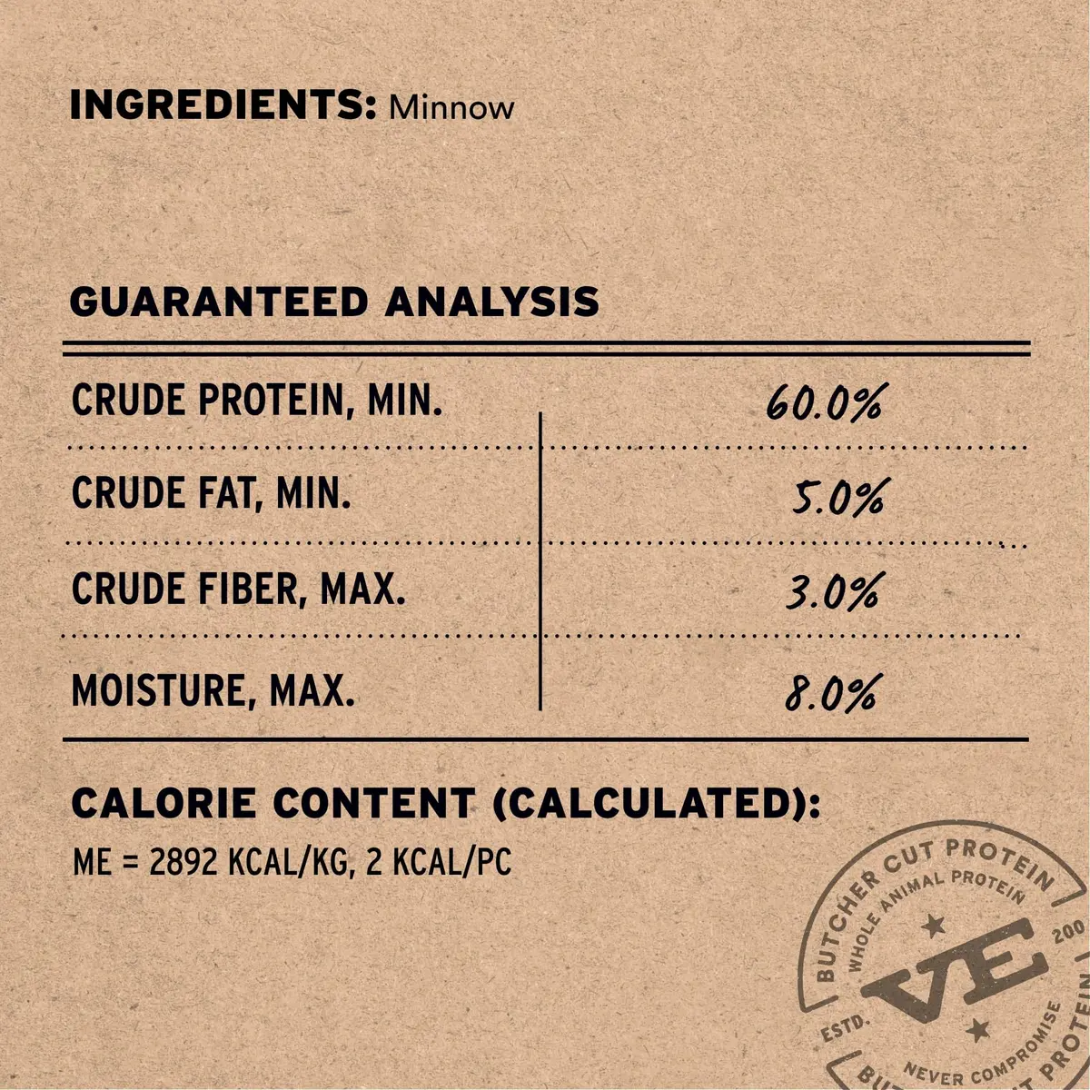 Vital Essentials Freeze Dried Minnows Cat Treats 0.5 oz (14 g) | Single Ingredient Protein Snack - view 3