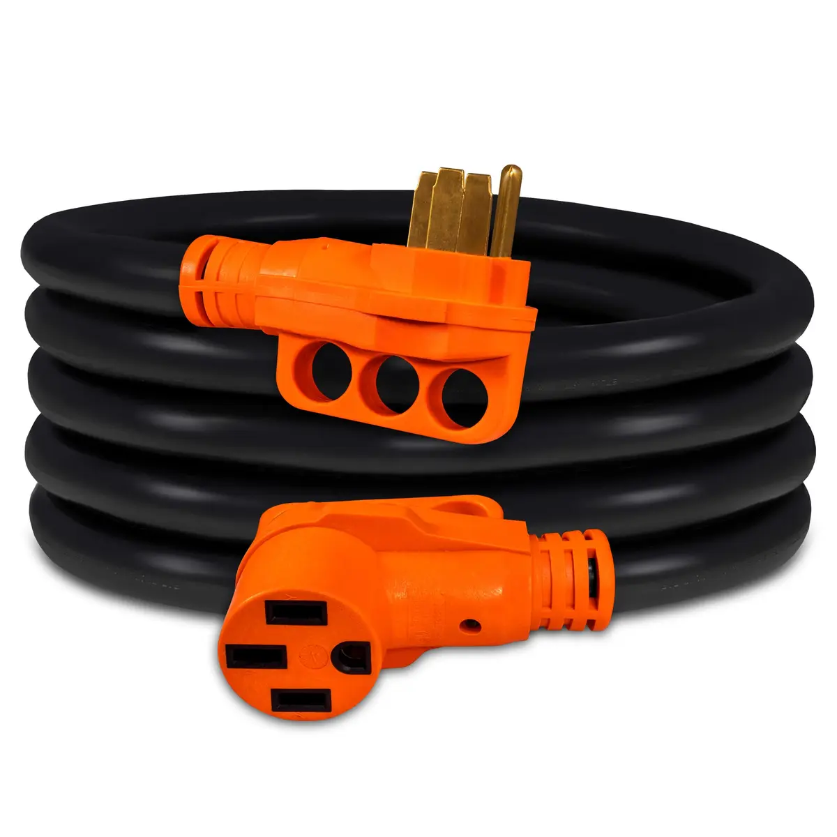 ONLINE LED STORE 15ft 50 Amp RV Extension Cord 125/250V NEMA 14-50 6 Gauge 4 Prong | Heavy Duty Power Cable for RVs - main product image