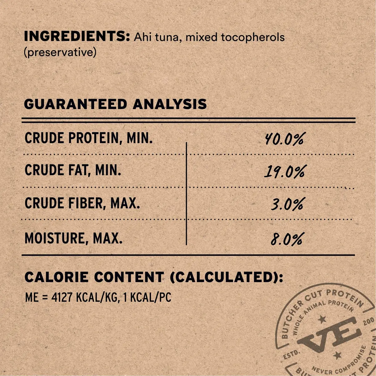 Vital Essentials Freeze Dried Ahi Tuna Cat Treats 1.1 oz (31 g) | High Protein Raw Cat Food - view 3