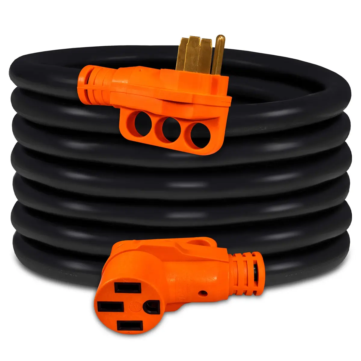 ONLINE LED STORE 25ft 50 Amp RV Extension Cord 125/250V NEMA 14-50 6 Gauge 4 Prong | Heavy-Duty Power Cable for RVs - main product image