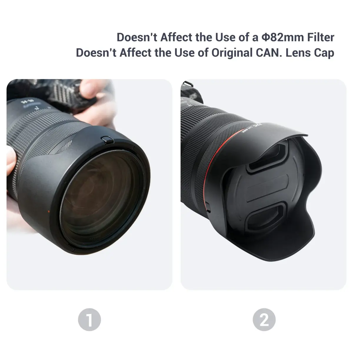 JJC Lens Hood for Canon RF 24-70mm f/2.8L IS USM & RF 24-105mm F2.8 L IS USM Z Lens | Replaces EW-88E - view 5