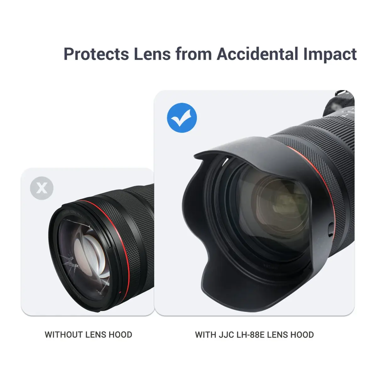 JJC Lens Hood for Canon RF 24-70mm f/2.8L IS USM & RF 24-105mm F2.8 L IS USM Z Lens | Replaces EW-88E - view 6