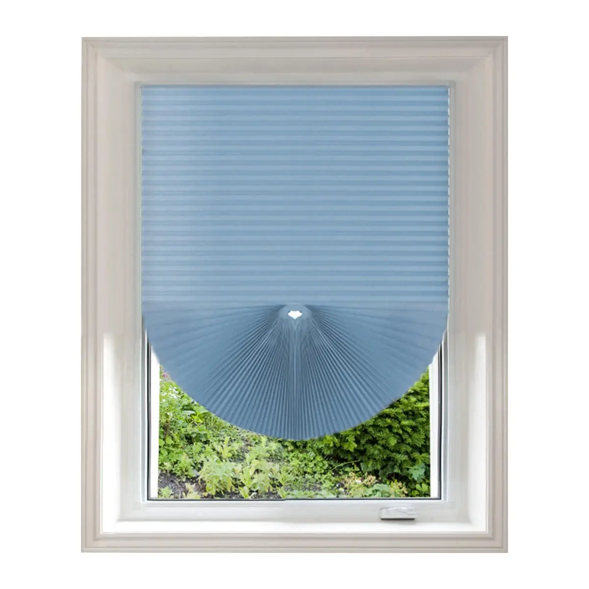 Jlong Cordless Pleated Paper Shades 35.4"W x 59"H | No-Drill Temporary Window Coverings - view 4