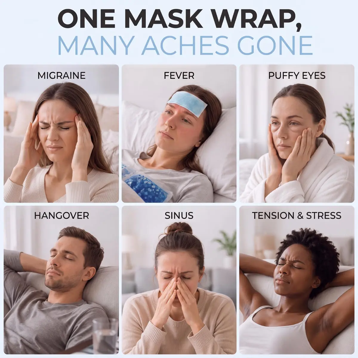 ONLYCARE Migraine Relief Cap, Headache Relief Cold Cap with Odorless Gel | Ergonomic Hot & Cold Therapy for Migraines - view 8