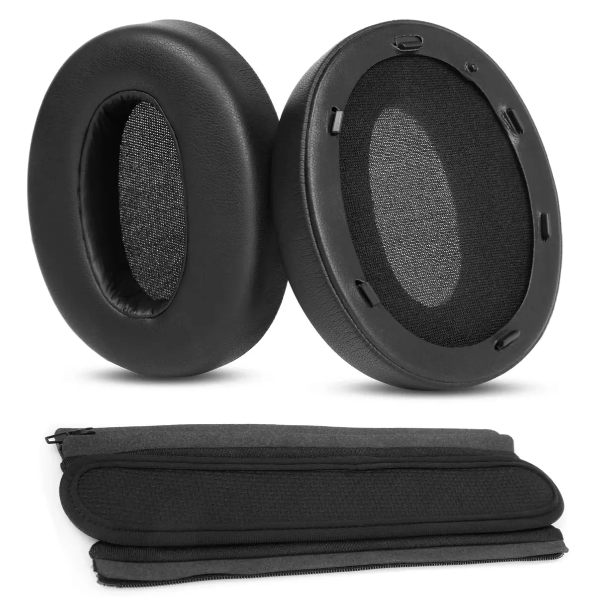 YunYiYi Replacement Earpads for Sony WH-XB910N Headphones | Black Protein Leather with Memory Foam (1 Pair) - view 7