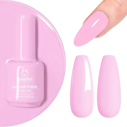 Beetles Gel Polish Fairy Tale Pink 15ML/0.51Fl Oz | Pastel Light Pink Gel Nail Polish for Summer Nails - main product image