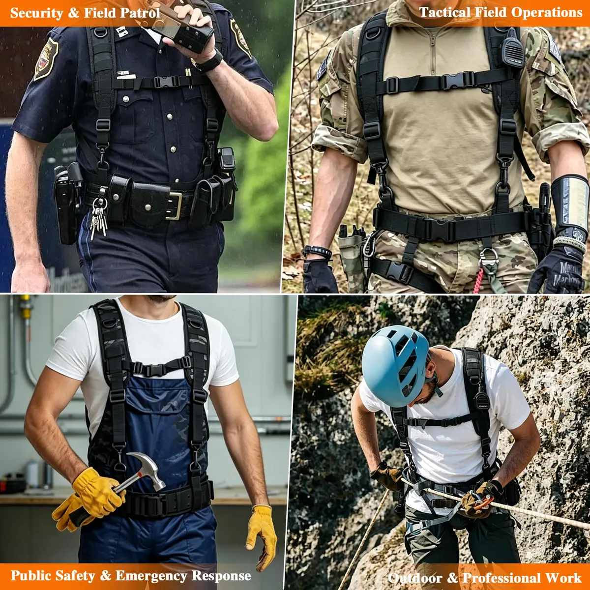 MELOTOUGH Tactical Suspenders for Duty Belt | Heavy Duty, Breathable & Adjustable (70-120 chars) - view 8