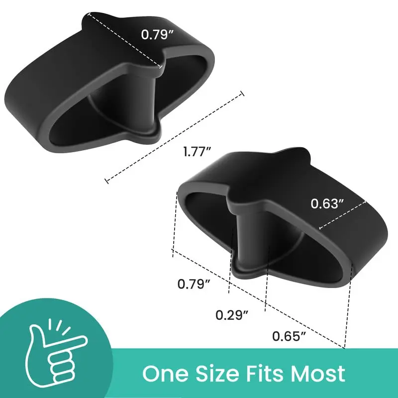 Welnove Pack of 12 Bunion Corrector Toe Separators with 2 Loops for Overlap Toe, Black | Soft Gel Toe Spacers for Pain Relief - view 2
