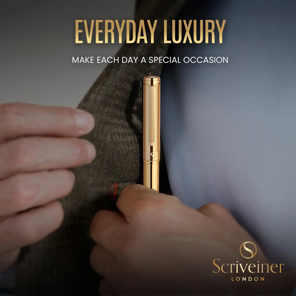 Scriveiner Luxury Fountain Pen - Gold Finish, Schmidt Gilded Nib, Converter, Gift Set (Medium) | Elegant Writing Instrument - view 7