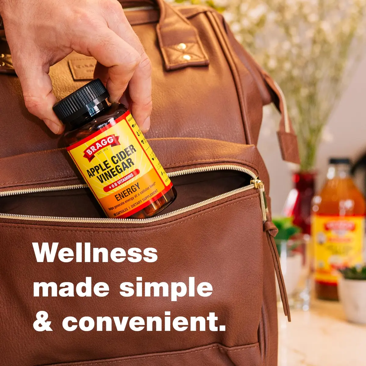 BRAGG Energy Apple Cider Vinegar Capsules 90ct | Vegan, Gluten-Free, B Vitamins for Energy - view 4