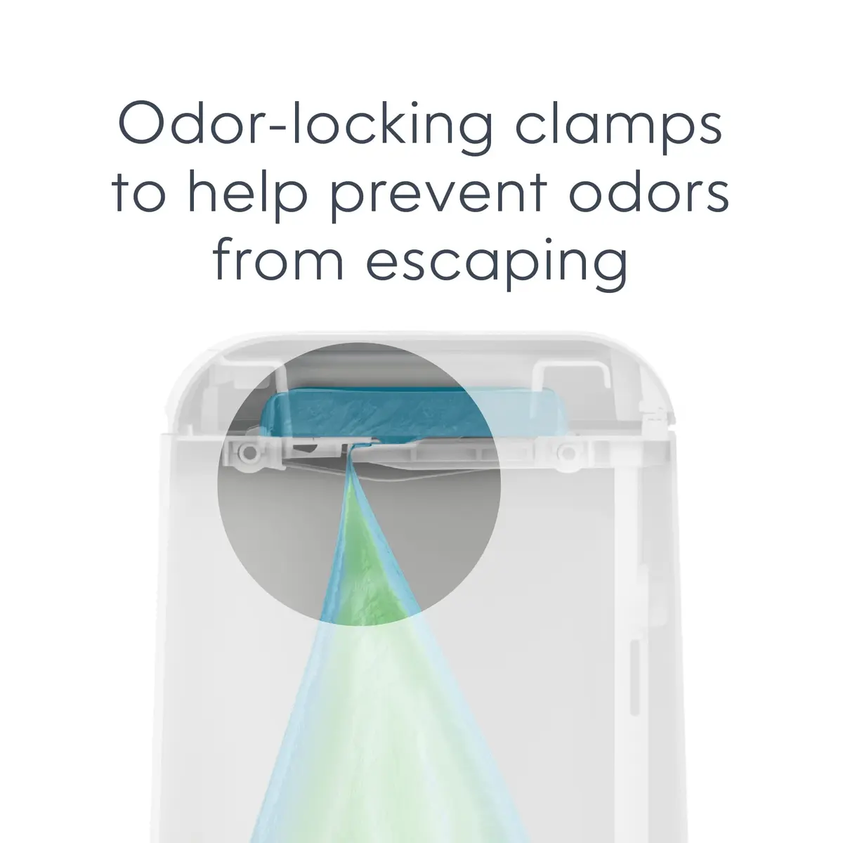 Diaper Genie Signature Diaper Pail with Easy Roll Refill 5L | Odor Lock & Hands-Free Operation - view 7