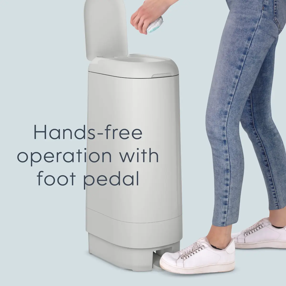 Diaper Genie Signature Diaper Pail with Easy Roll Refill 5L | Odor Lock & Hands-Free Operation - view 8