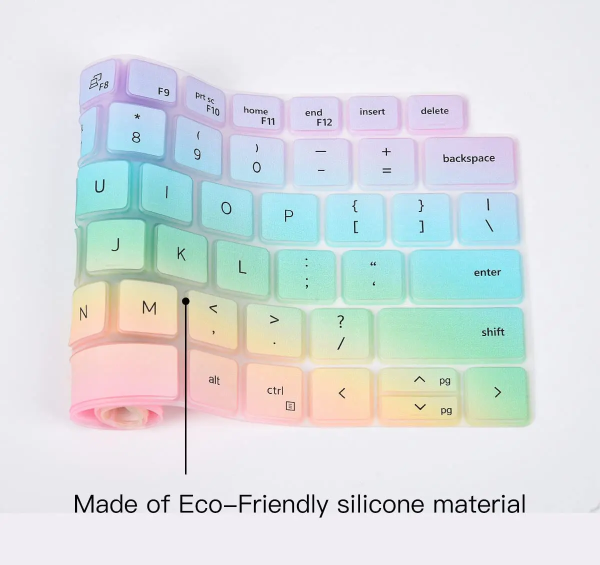 CaseBuy Keyboard Cover Skin for Dell Latitude 5420 5430 5440 5450 3440 3450 14, Latitude 7420 7430 7440 7450 15.6" Laptop Protector, Colorful | US Layout - view 5