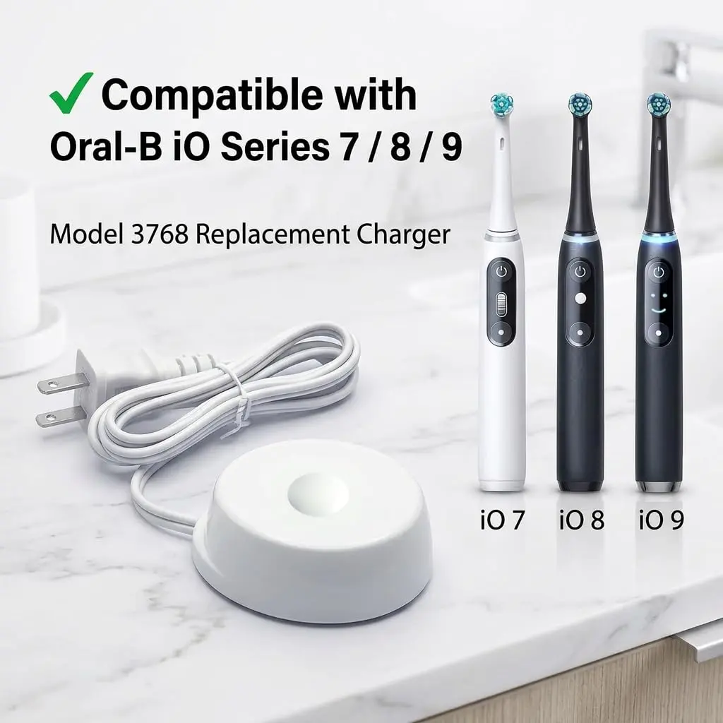 AMOWA Replacement Charger for Braun Oral-B iO Series 7 8 9 | Magnetic Travel Power Adapter 110-240V - view 2