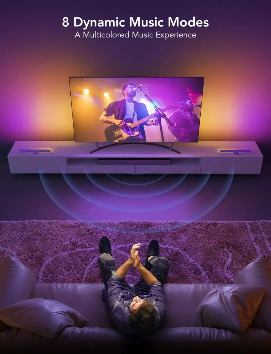 Govee RGBIC LED Light Bars 15 Inches WiFi Smart TV Backlight | 12V DC - view 4