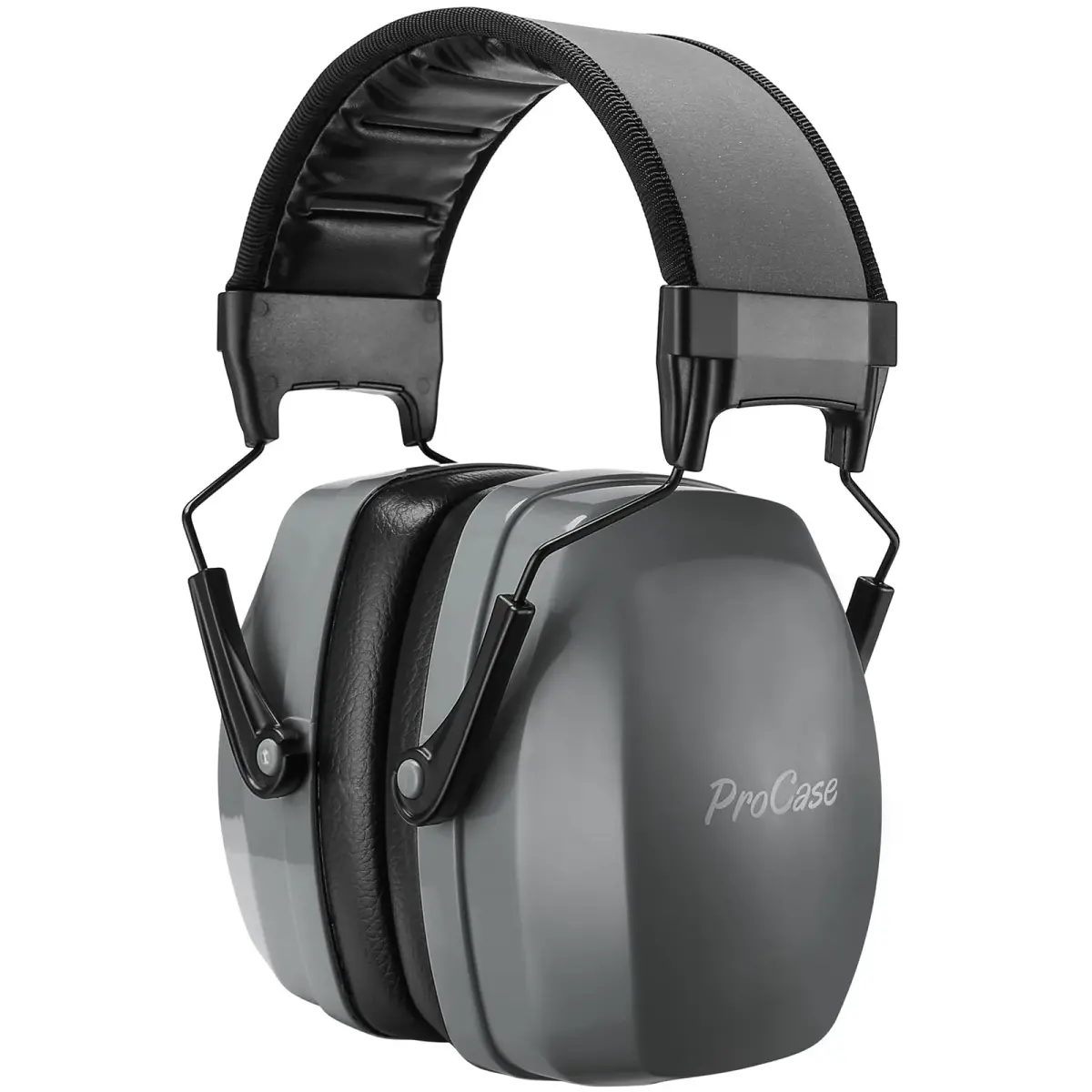 ProCase SNR33dB Noise Reduction Ear Muffs, Adult Hearing Protection, 32dB NRR, Grey | Tactical Style for Shooting & Industrial Use - main product image