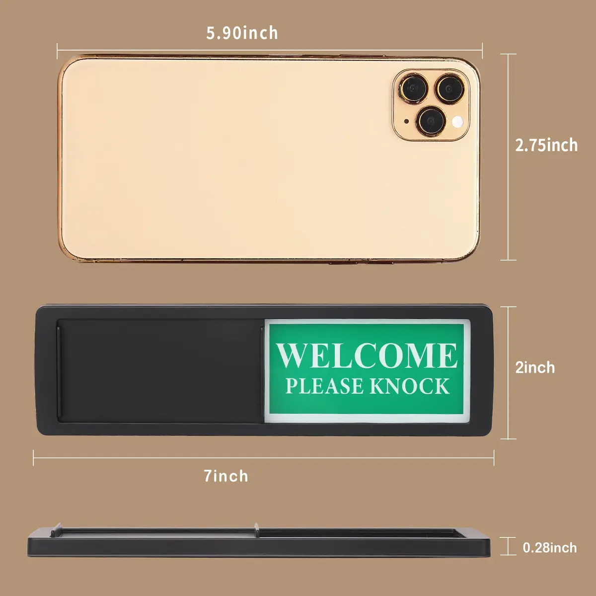 Shadeking Do Not Disturb Welcome Please Knock Sign | Privacy Room Indicator (70-120 chars) - view 3
