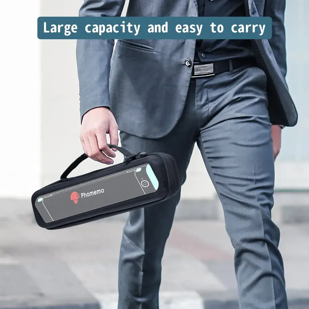 Phomemo M08F Portable Printer Case | Black Hard Shell Travel Holder for Letter/A4 Printers, 35cm (13.78") - view 5