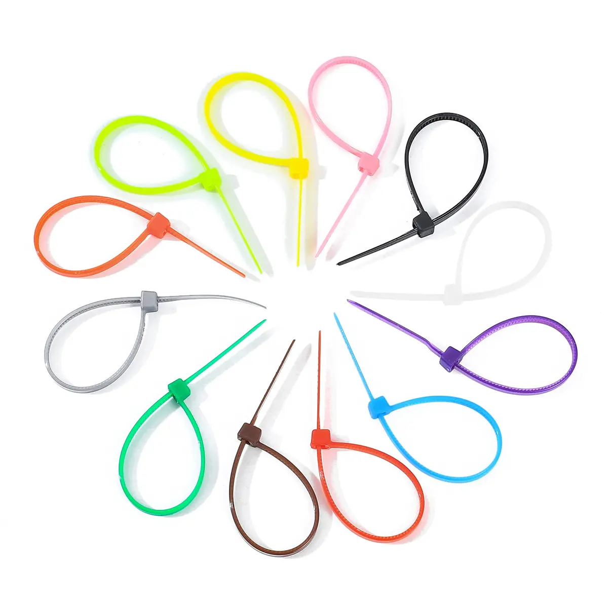 HexinYigjly 1200Pcs 100mm (4 Inch) Mixed Colored Nylon Zip Ties | UV Resistant & Durable for Cable Management - view 3