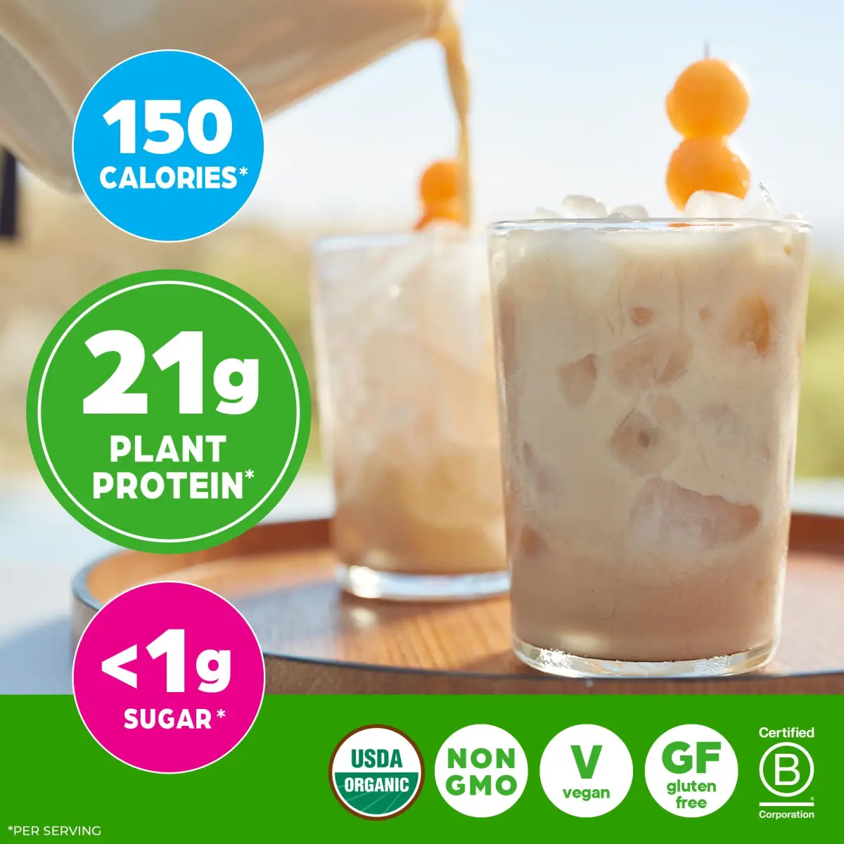 Orgain Organic Vegan Protein Powder Horchata Flavor 2.03 lb (921g) | 21g Protein Per Serving, USDA Organic, Plant-Based - view 6