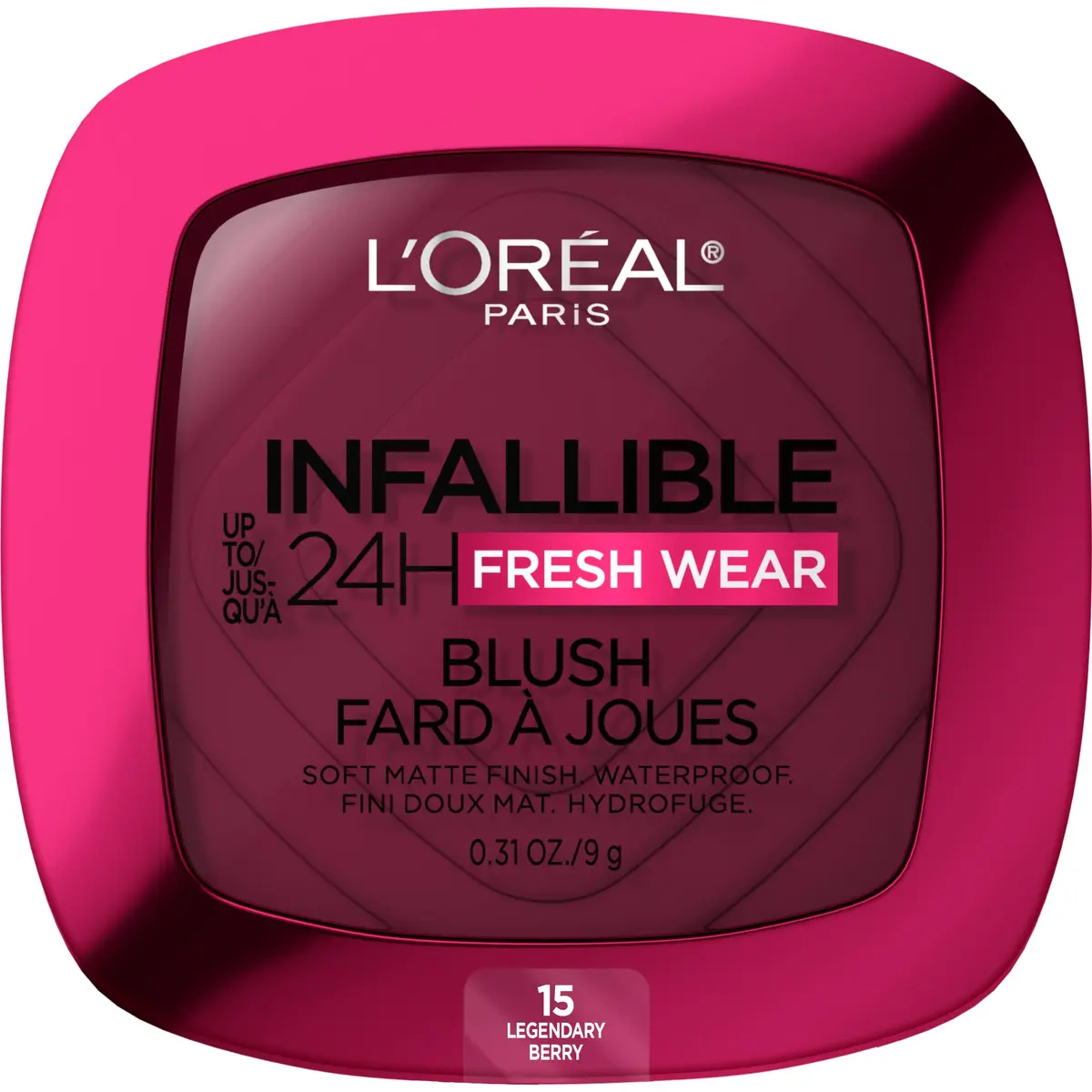 L'Oreal Paris Infallible Soft Matte Blush Legendary Berry 0.31 Oz | Long-Lasting Waterproof Cheek Makeup - main product image
