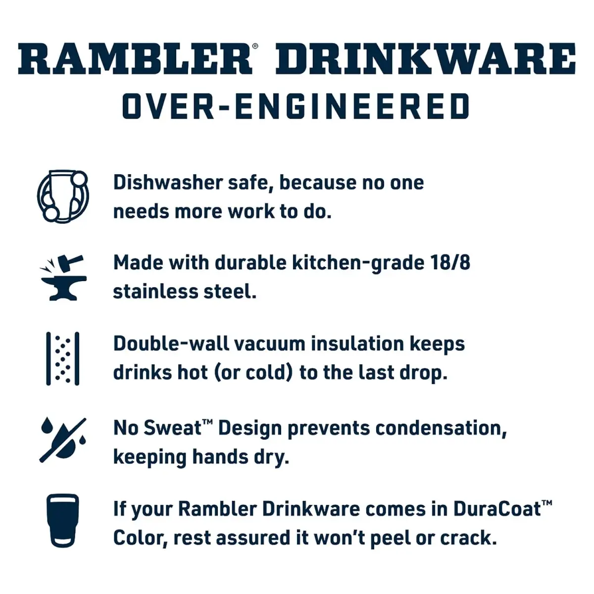 YETI Rambler 10 oz Tumbler with MagSlider Lid, Stainless Steel, Navy | Vacuum Insulated for Hot & Cold Drinks - view 4