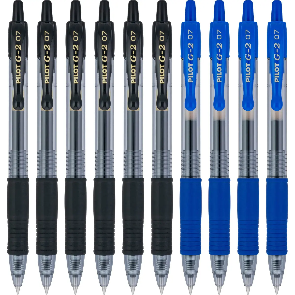 PILOT G2 Rolling Ball Gel Pens, 0.7 mm Fine Point, 6 Black & 4 Blue Ink Pens, 10-Pack | Smooth Writing Instrument - view 2